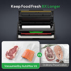 FRESKO Sellador al vacío para alimentos con detección automática de bolsas y cortador incorporado