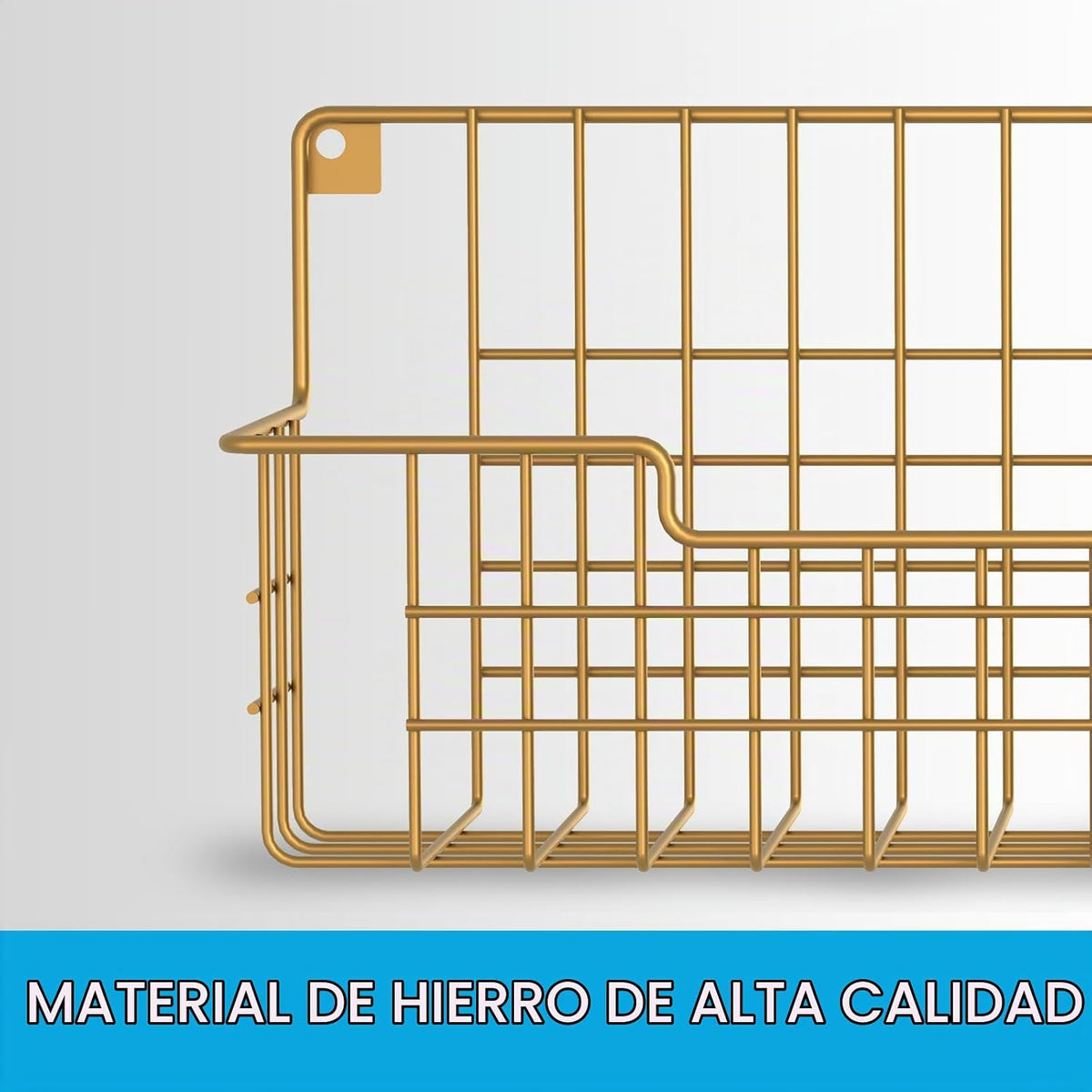Estante para especias, paquete de 4 organizadores de condimentos montado en la pared para organización de almacenamiento de cocina, estante de metal para especias para gabinete, despensa