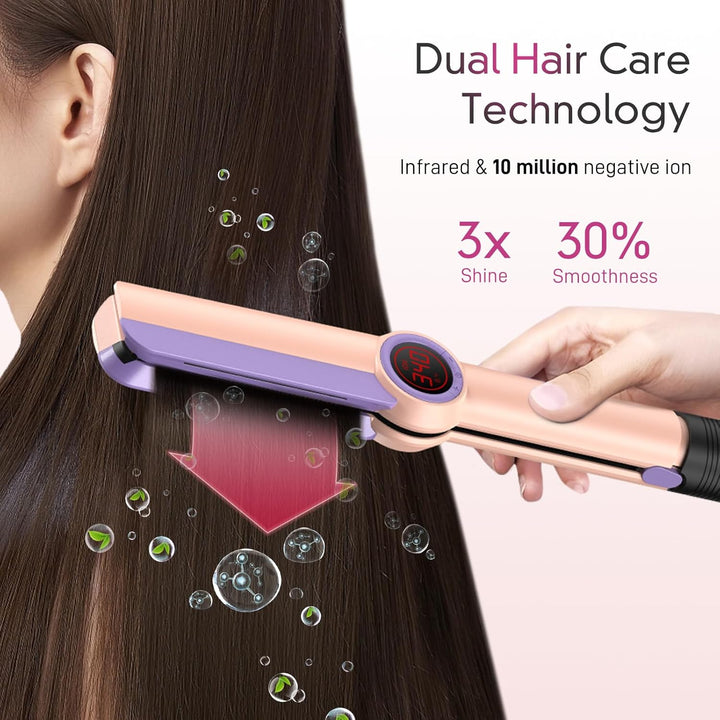 HITTIONA Plancha plana para el cabello \u2013 Plancha plana iónica...