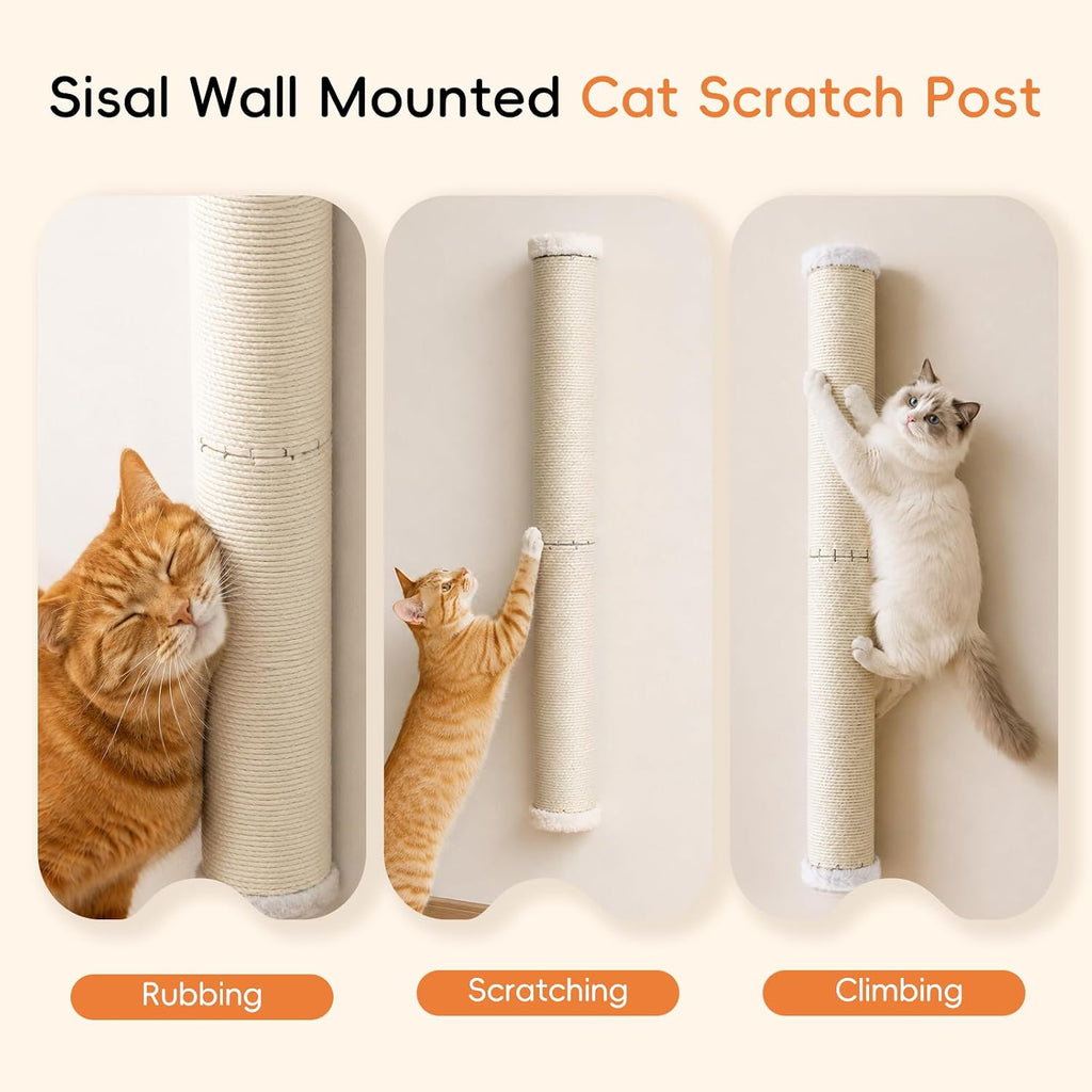 Rascador de pared para gatos de 60 pulgadas de alto