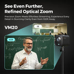 NearStream VM20 4K Streaming Camera con 40X Hybrid Zoom y Remote Control