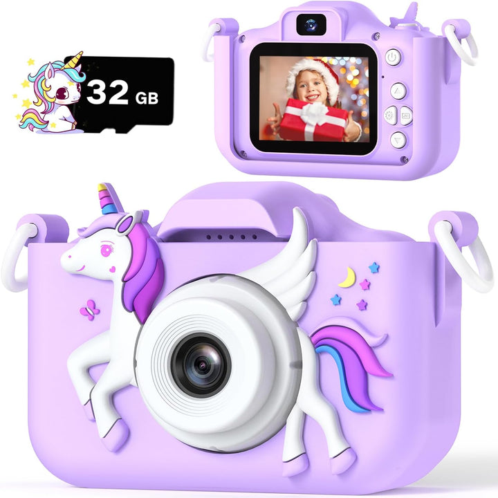 Cámara de unicornio mejorada para niñas, regalo de cumpleaños de Na...