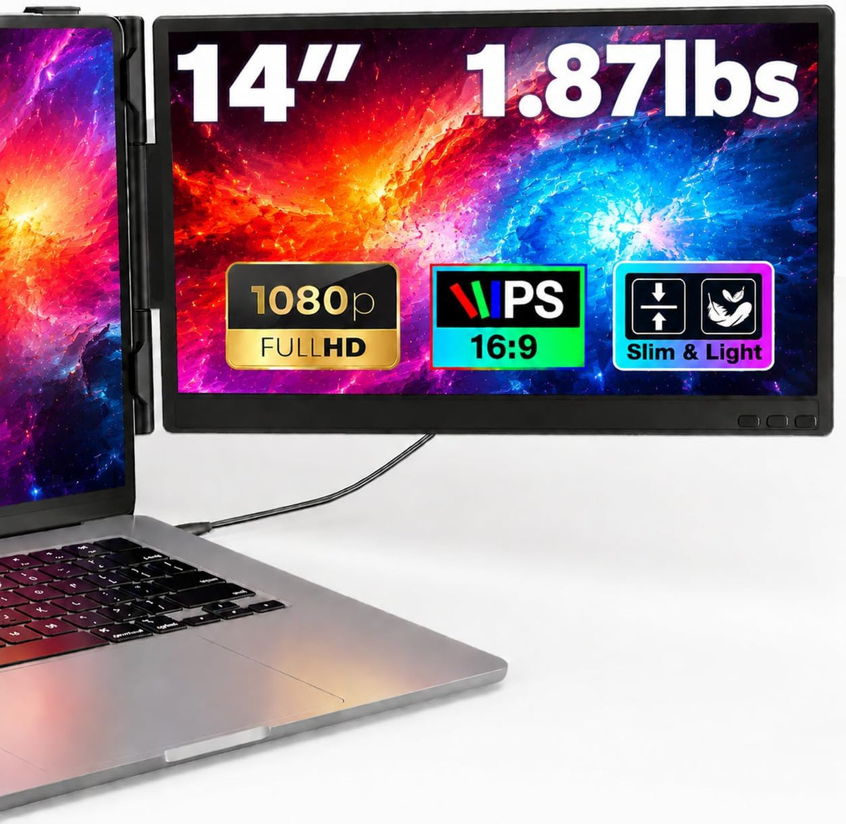 Extensor de pantalla para laptop, monitor portátil ultraportátil y...