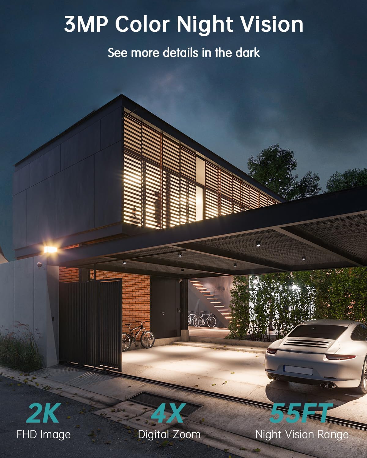 ZUMIMALL Cámaras de seguridad solares inalámbricas para exteriores,...