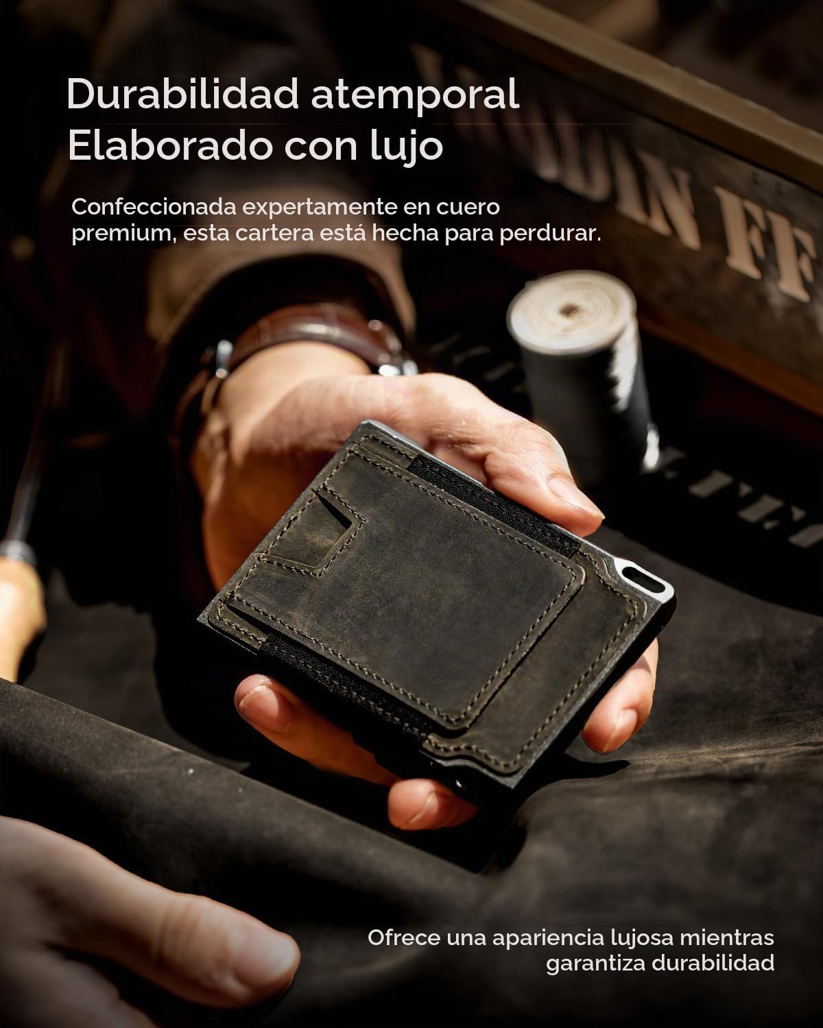 Cartera táctica delgada para hombre, cartera minimalista de cuero de grano completo para 10 tarjetas, tarjetero de aluminio con bloqueo RFID, funda para tarjetas emergentes inteligentes, bolsillo frontal, clip para dinero, regalo para hombres (verde