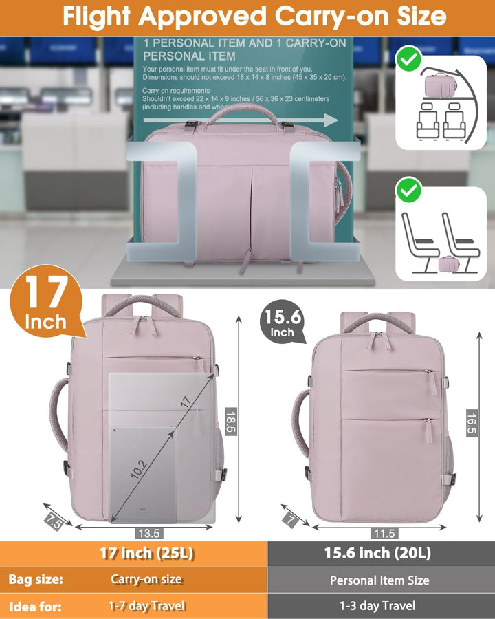 Mochila de viaje Capoolo para mujeres y hombres, mochila impermeabl...