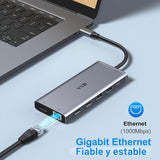 Estación de acoplamiento USB C para portátil con monitor dual HDMI...