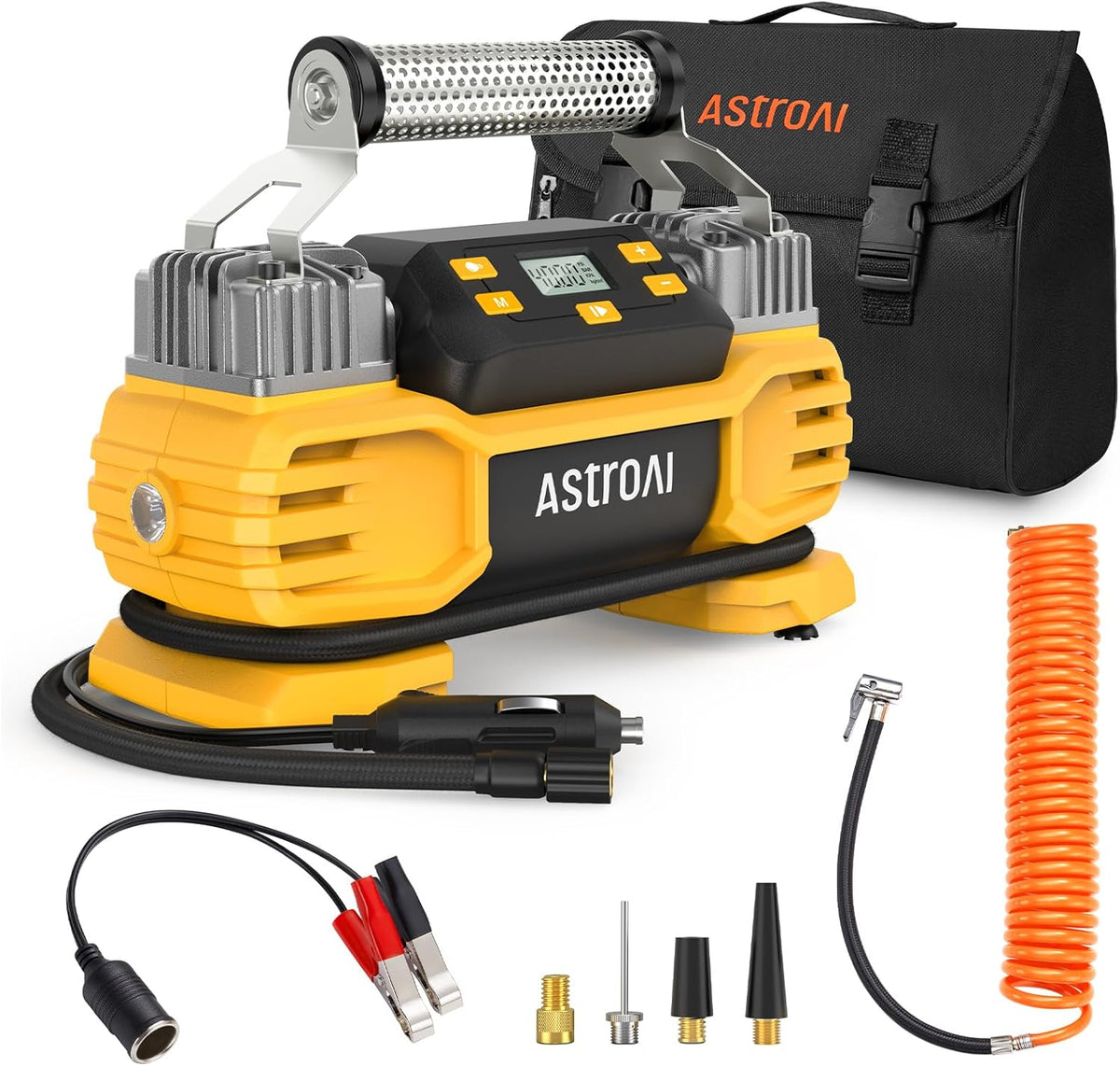 AstroAI Bomba de inflado de neumáticos portátil de 160 PSI DC de al...