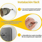 Kit organizador de tablero perforado, paquete de 6 paneles de metal de