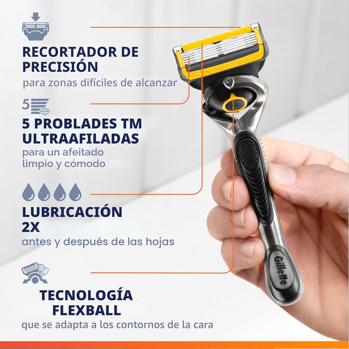 Gillette ProGlide Shield - Recambios de cuchillas de afeitar para h...