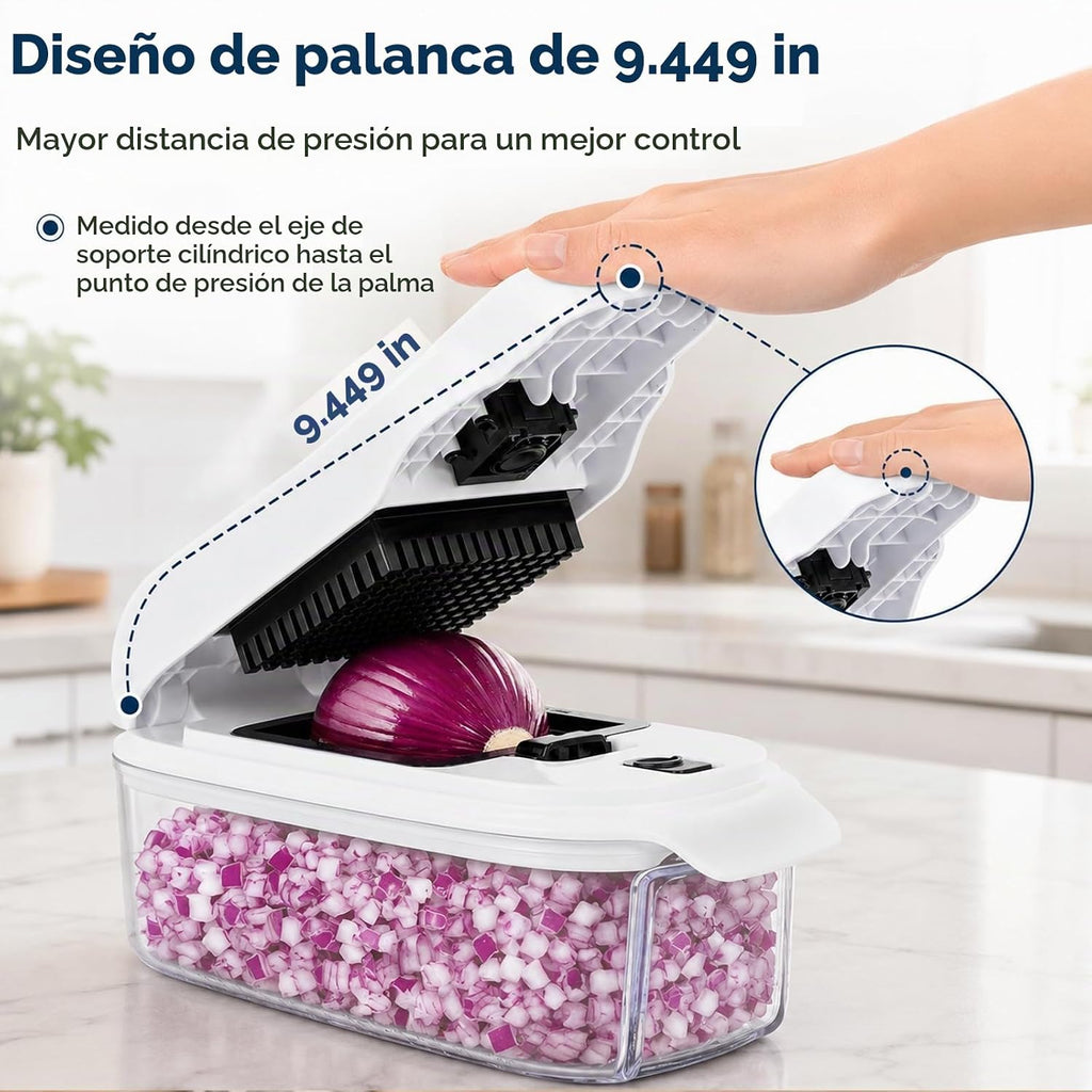 Picador de verduras 2 en 1, picador de caja para verduras