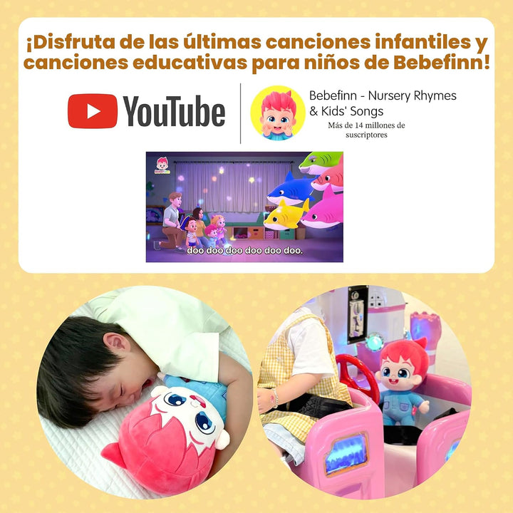 Pinkfong Bebefinn Juguete de Peluche - 12" (30cm) Muñeco de Pel...