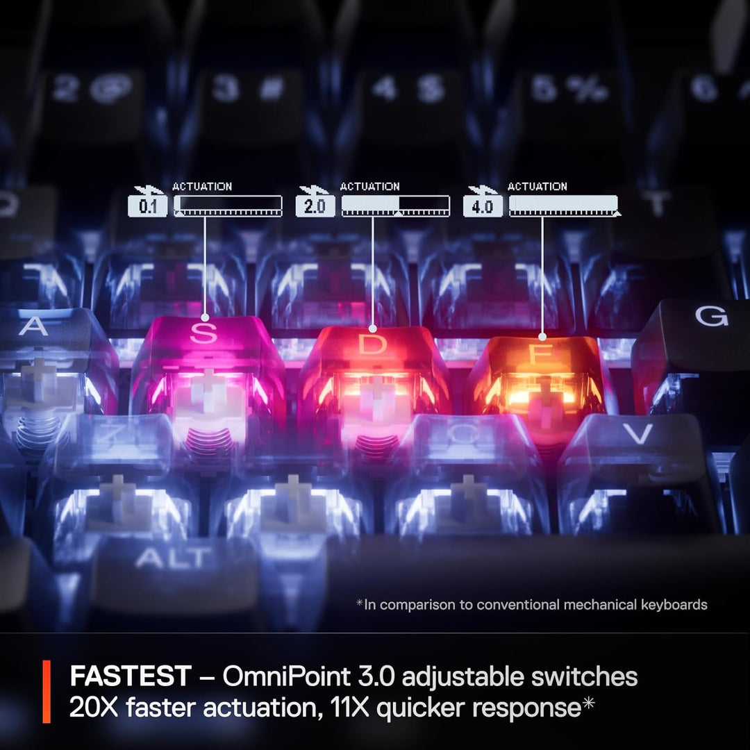 SteelSeries Apex Pro TKL Gen 3 White Interruptores OmniPoint 3.0 \u...