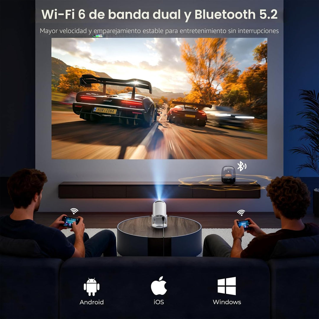 [Aplicaciones integradas] ClokoWe Mini proyector con WiFi y Bluetoo...