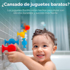BUNMO Juguetes de baño de succión - Conecta, construye, crea - Juguetes de baño - Horas de diversión y creatividad - Habilidades motoras finas - Juguetes sensoriales estimulantes - Juguete no se puede