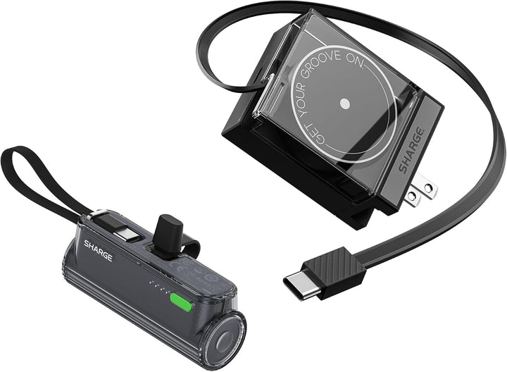 Sharge Flow Mini 2 Power Bank &amp; Paquete de cargador retráctil d...