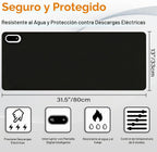 Alfombrilla de Escritorio Calefactable, 31.5 x 13 pulg. Alfombrilla Calefactable para Mouse y Escritorio, negro