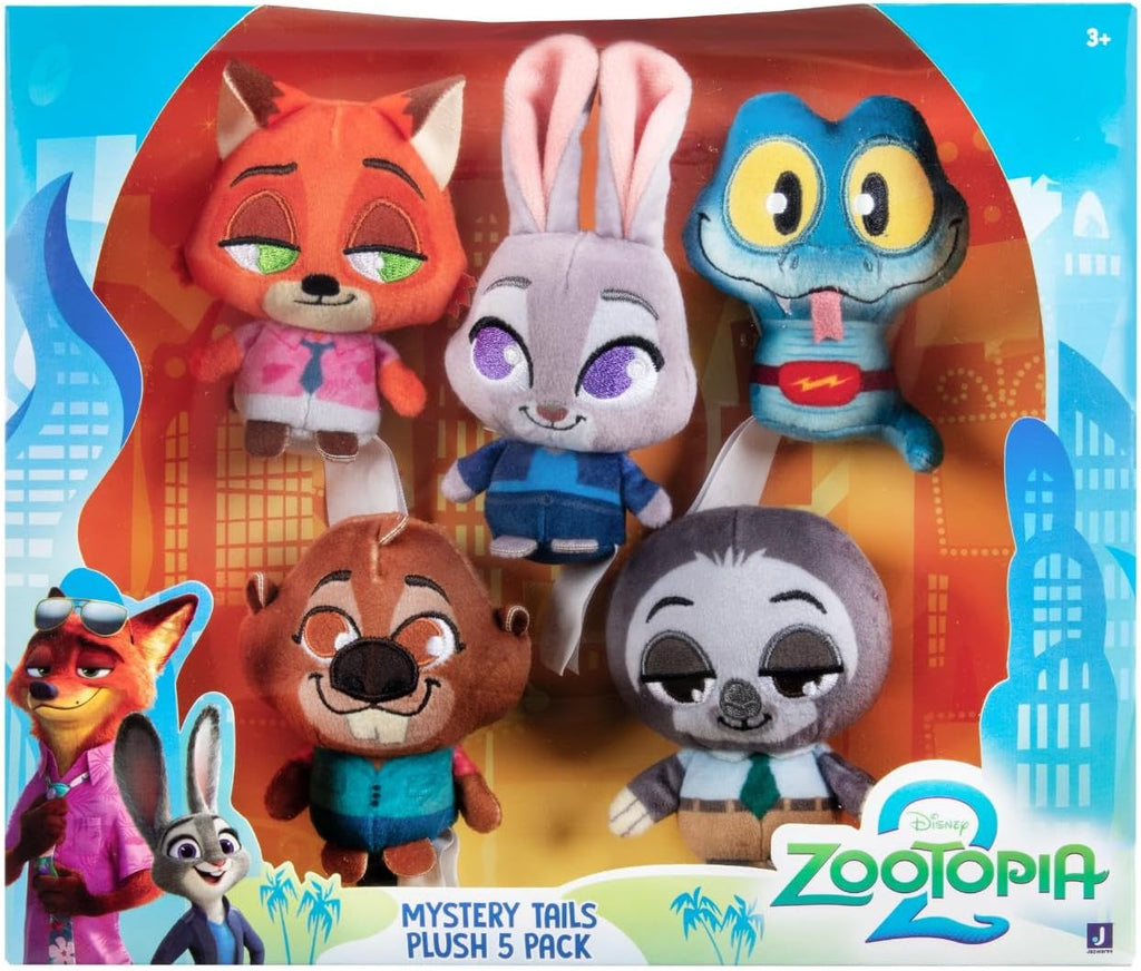 Disneys Zootopia 2 - Paquete de 5 mini peluches Mystery