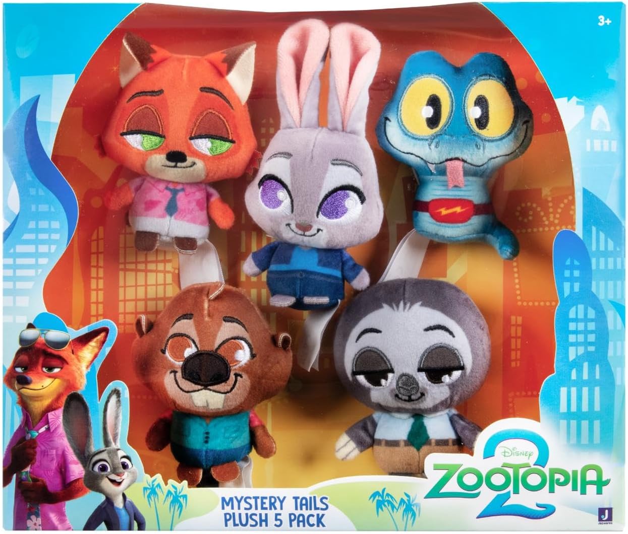 Disneys Zootopia 2 - Paquete de 5 mini peluches Mystery