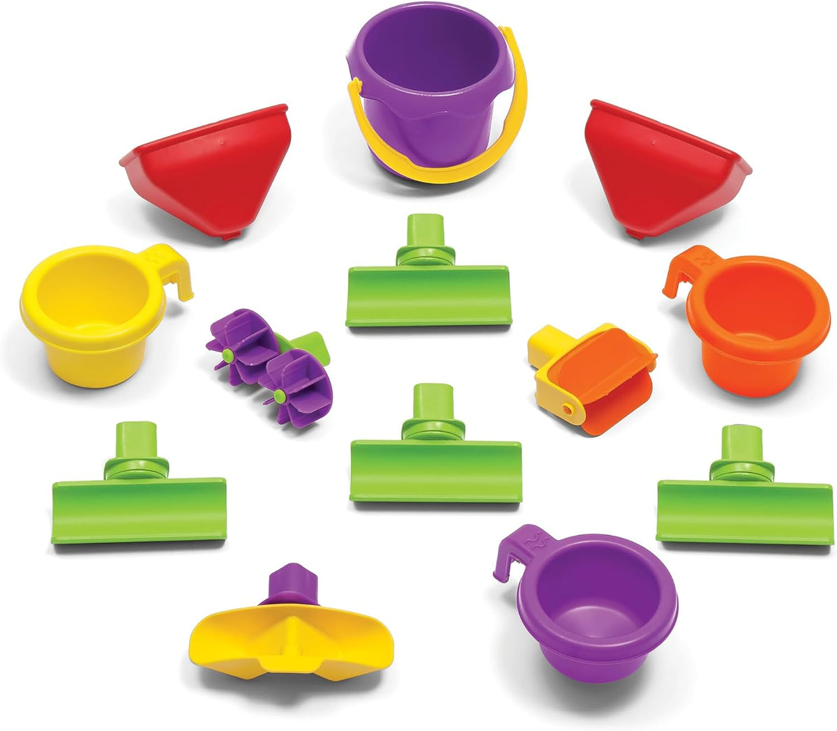 Step2 Pared de descubrimiento de cascada, mesa sensorial de doble cara para actividades de agua y arena, juguetes de verano al aire libre, accesorios de juguete de 13 piezas, para niños pequeños de