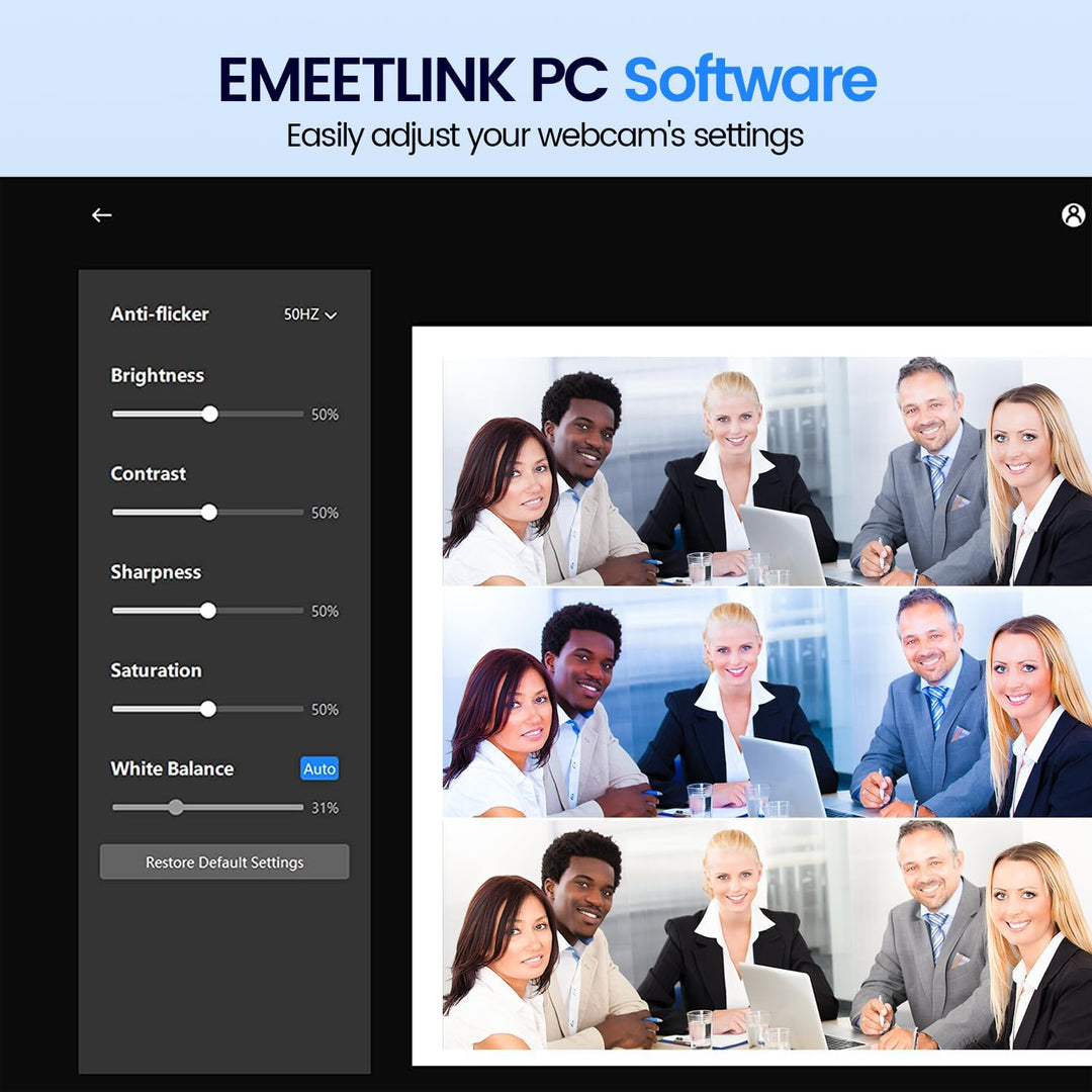 EMEET Cámara web 1080P, cámara web C960 con 2 micrófonos con cancel...
