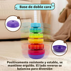 Juguetes Montessori para niños de 1 año, juguete apilable giratorio