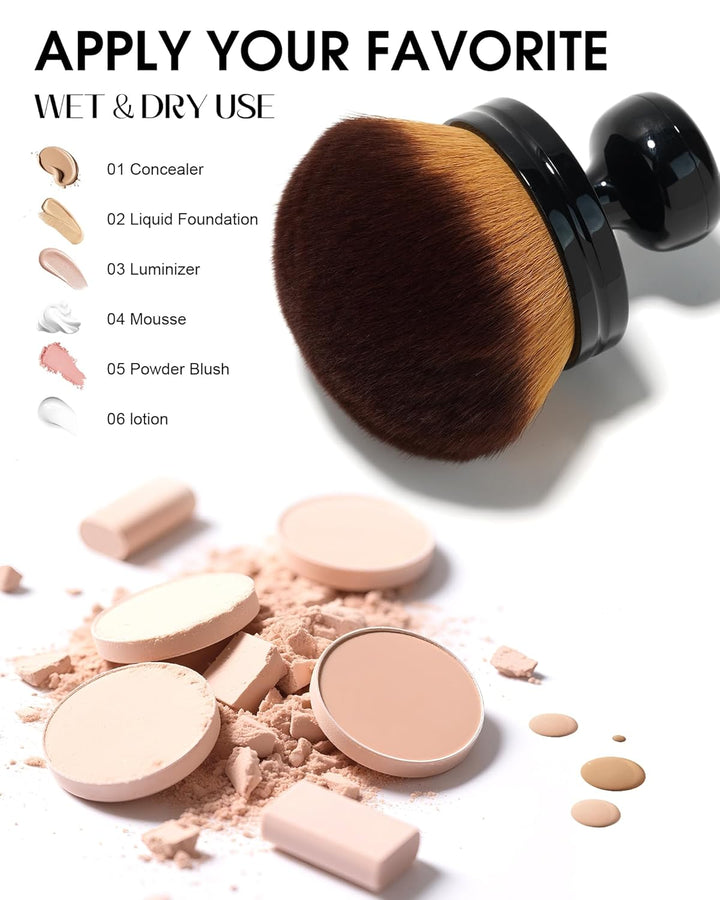 Brocha de maquillaje corporal extra grande, brocha autobronceadora...