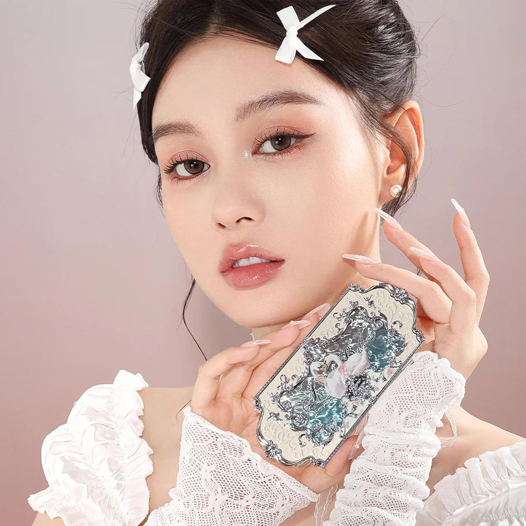 Flower Knows Swan Ballet Paleta de maquillaje de seis colores, pale...
