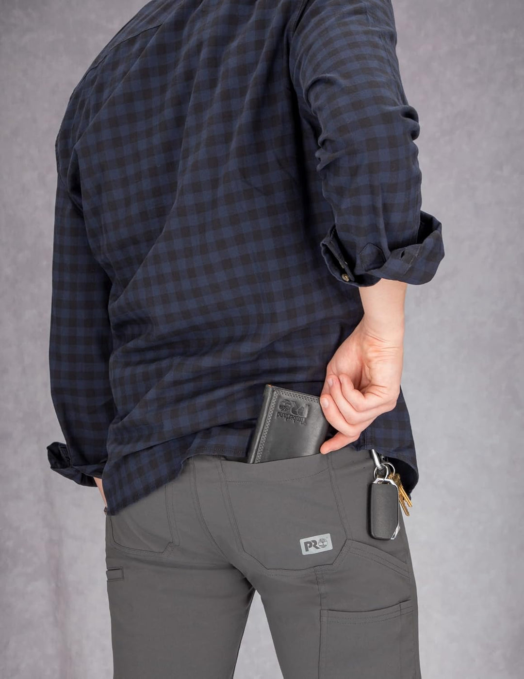Timberland PRO - Cartera triple de cuero para hombre con ventana pa...