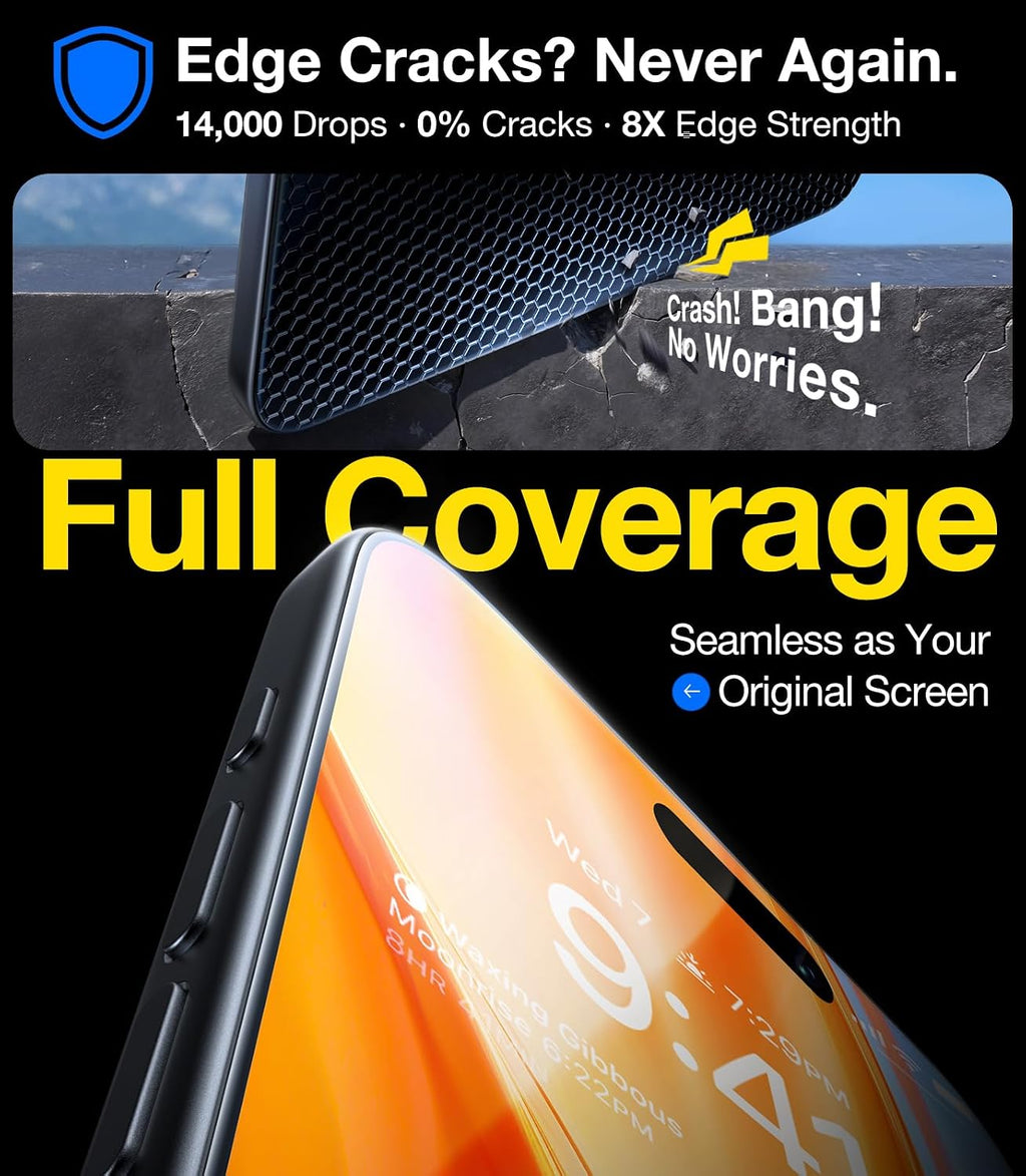 UltraGlass Top 9H+ Armor - Protector de pantalla para iPhone 17 Pro, 2 unidades