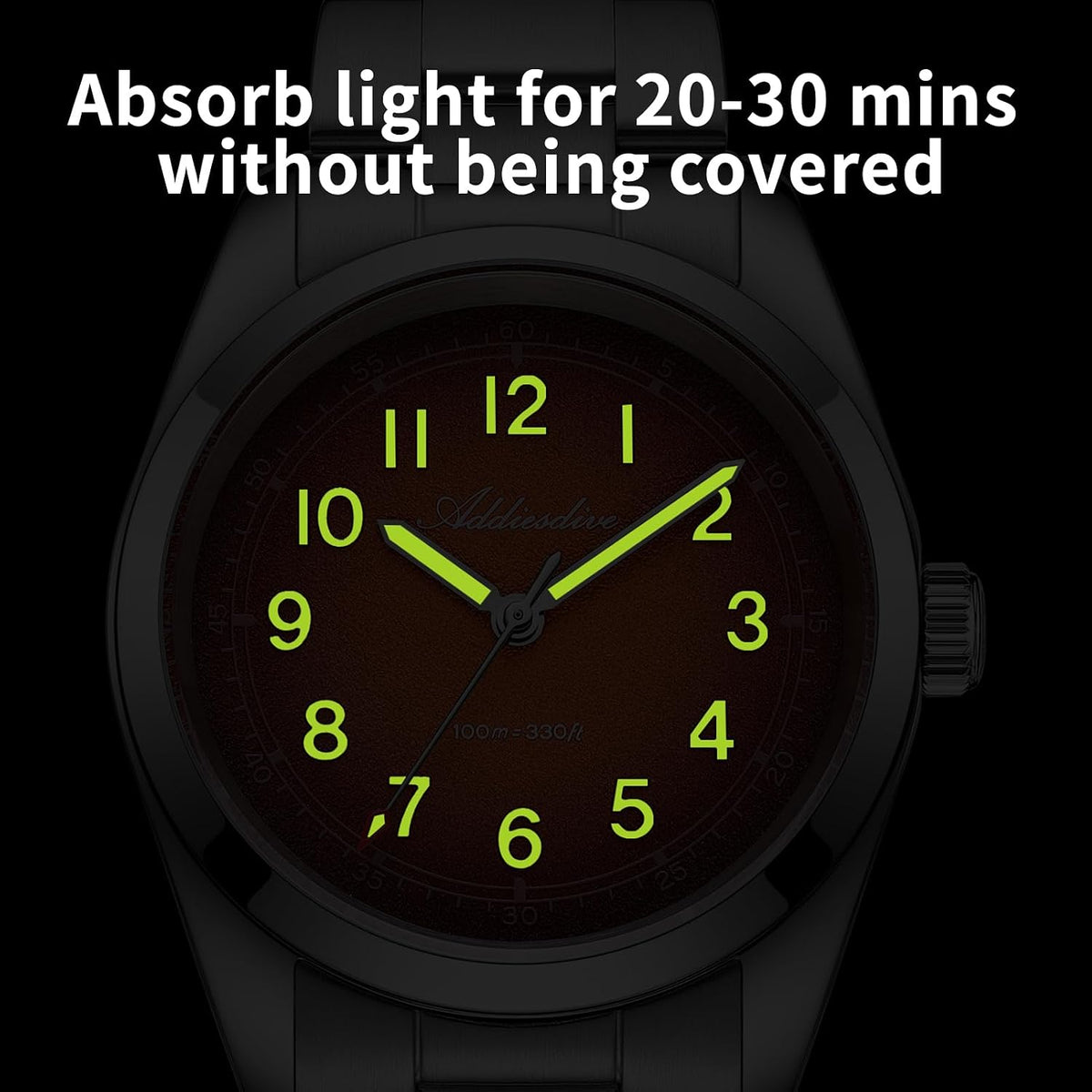 ADDIESDIVE Reloj de vestir para hombre 36MM 10MM Delgado Zafiro Impermeable Fácil de leer