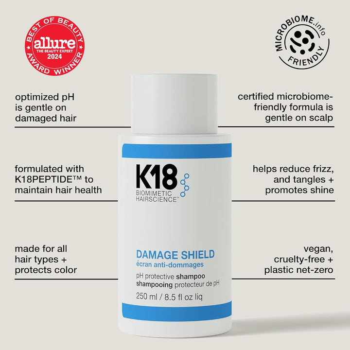 K18 Champú protector Damage Shield, reduce el encrespamiento y los...