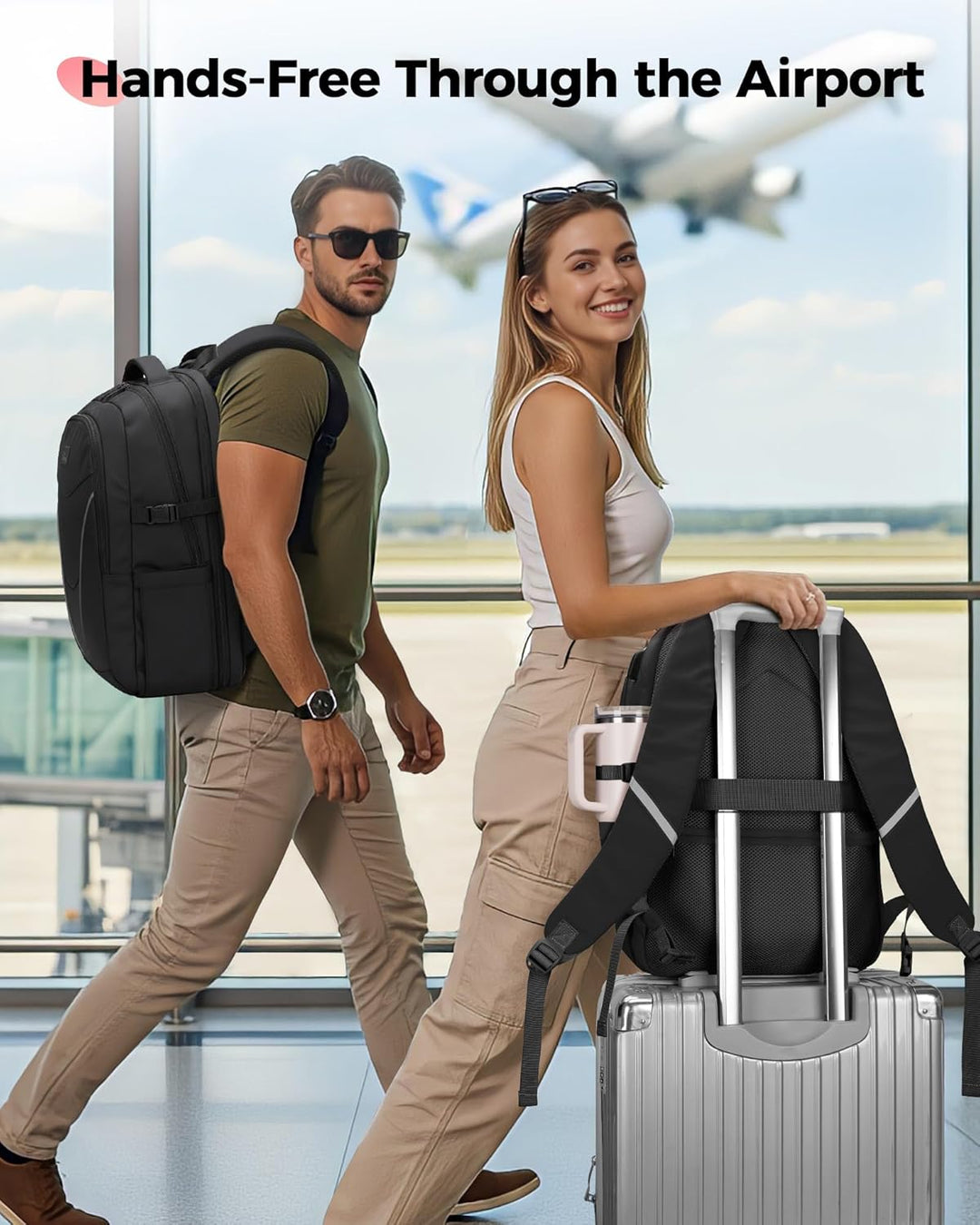 MATEIN HER Mochila de trabajo para laptop con compartimento para al...