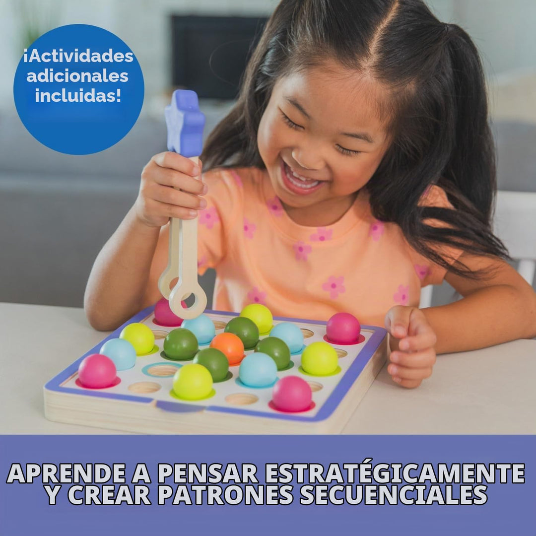 Educational Insights Tabla de madera con patrón y secuenciación, ju...