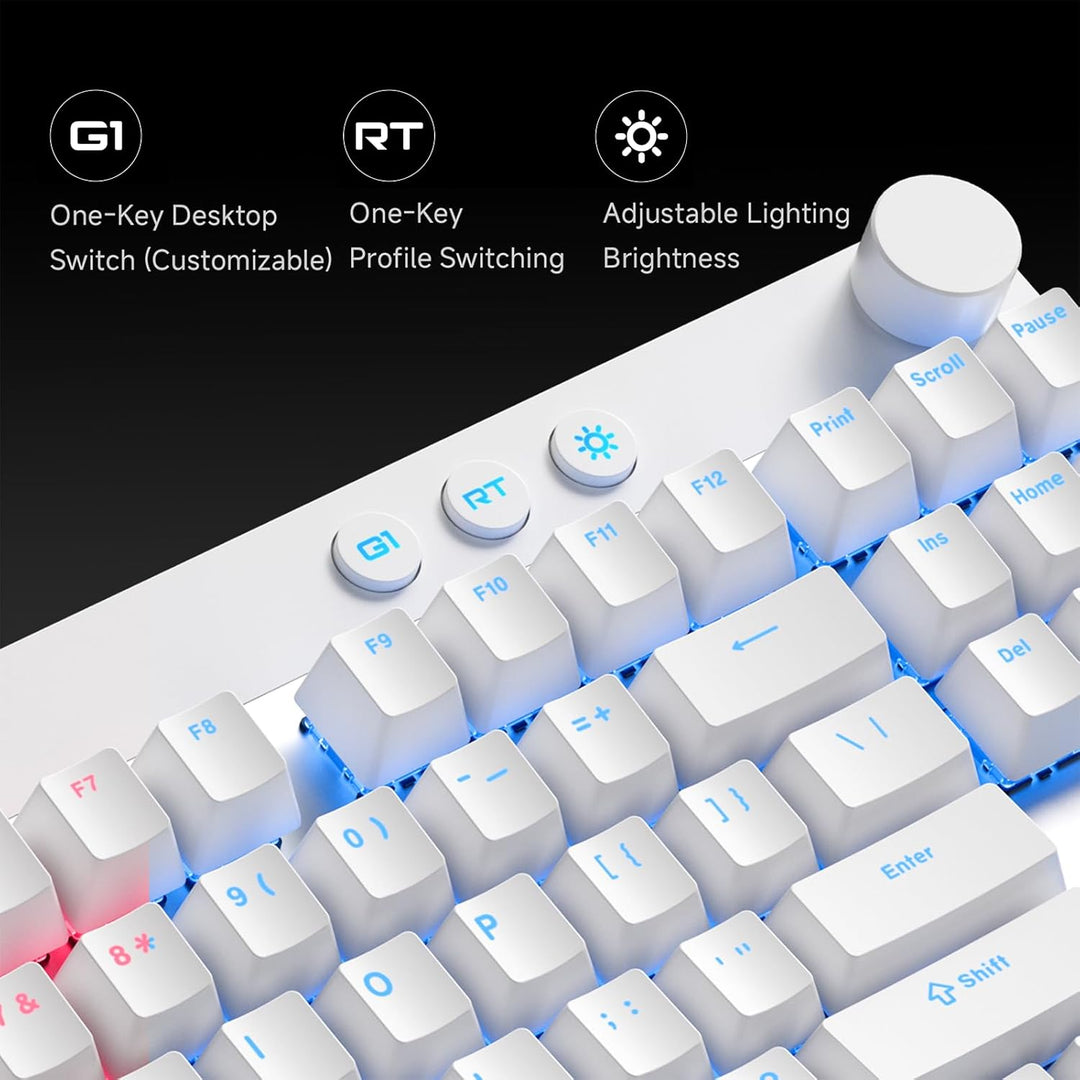 MCHOSE Mix 87 TKL Teclado para juegos con cable Interruptor magnéti...