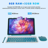 NOVOJOY Tableta 2 en 1 con Android 14 OS de 10 pulgadas, tabletas c...