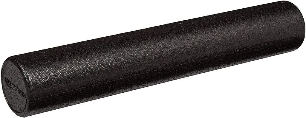 Amazon Basics Rodillo de espuma de alta densidad para ejercicio, estiramiento y recuperación muscular, 36 pulgadas, color negro