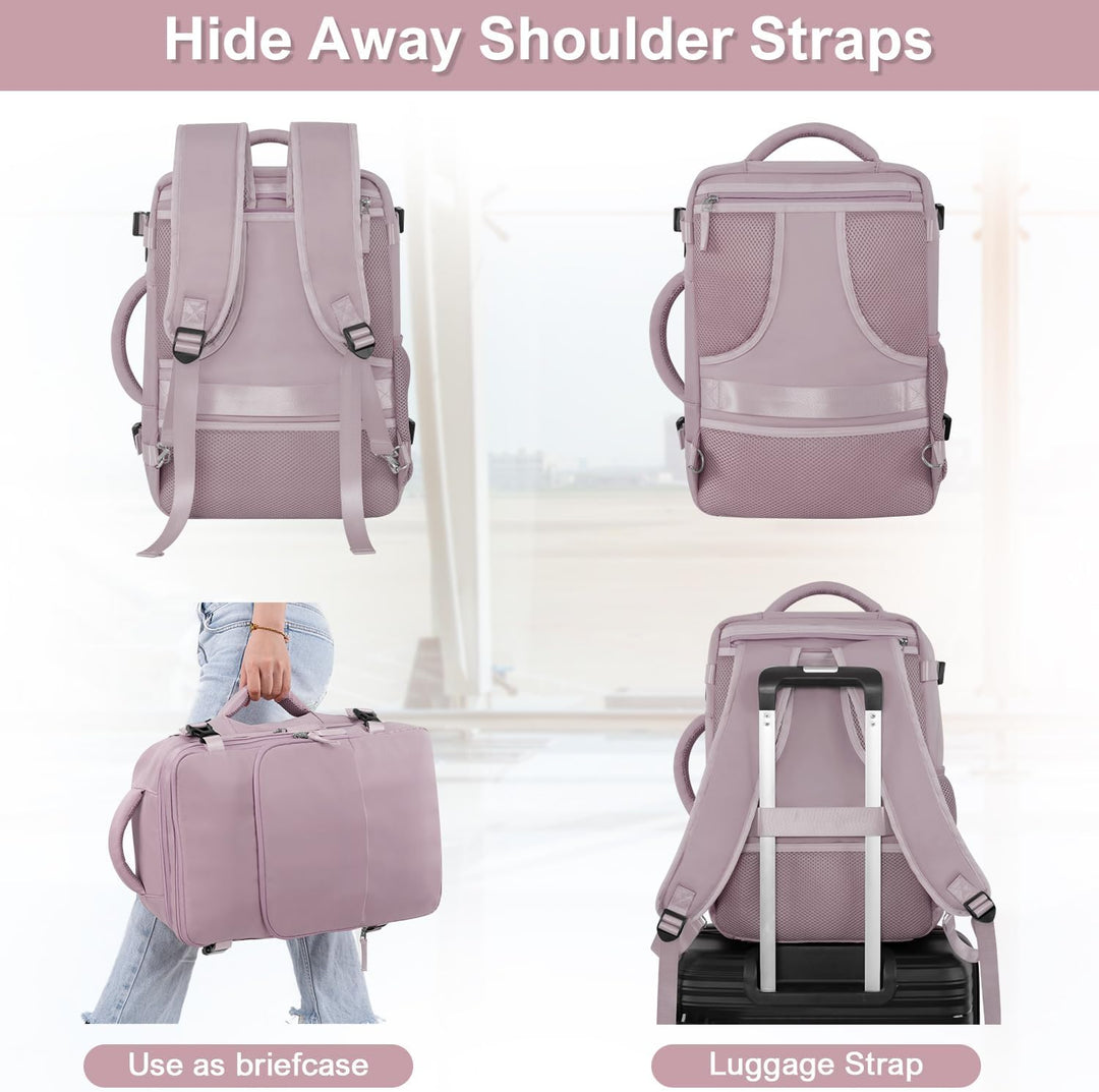 Mochila de Viaje Sinaliy, Púrpura, Grande, Viajes