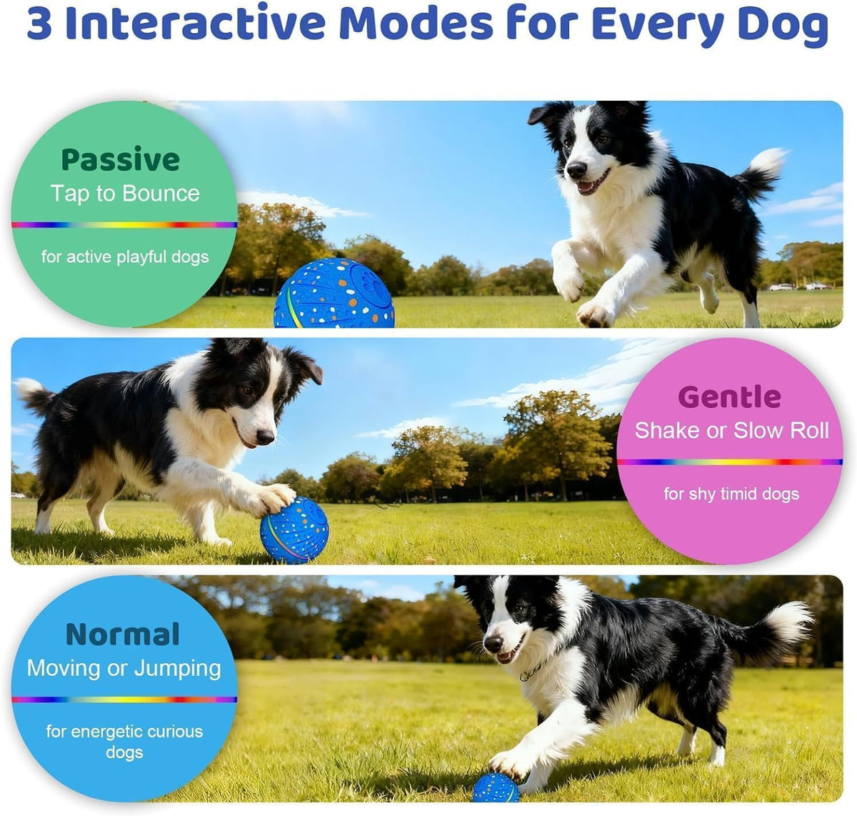 Pelota interactiva inteligente para perros masticadores agresivos pequeños