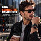 WalkerFit Smartwatch Robusto para Hombre, 1.43" AMOLED, 5ATM a prueba de agua, 2 correas
