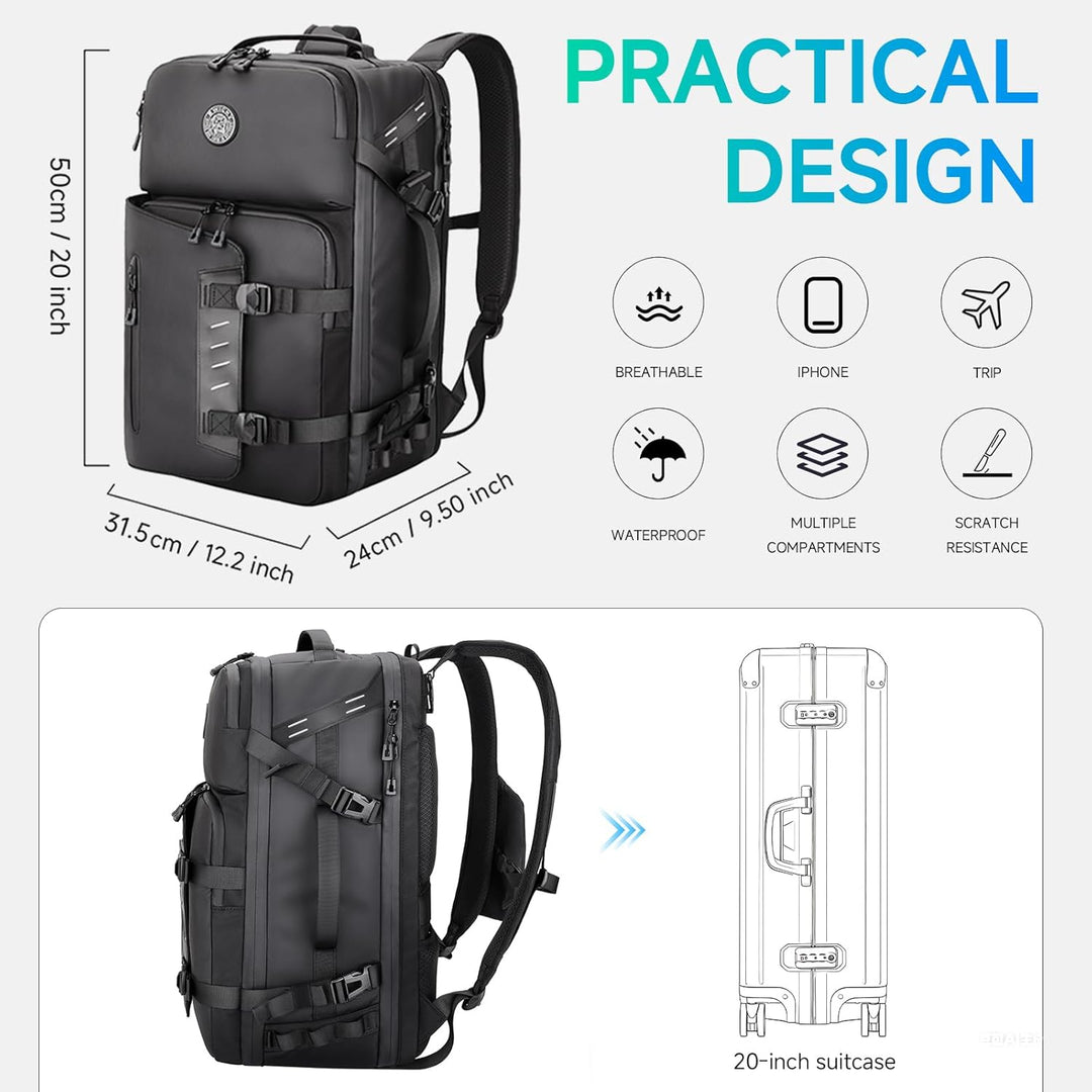 SWICKY Mochila de viaje de 40L para hombres \u2013 Mochila de mano...