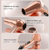 LURA Secador de pelo de viaje de doble voltaje con difusor, secador...