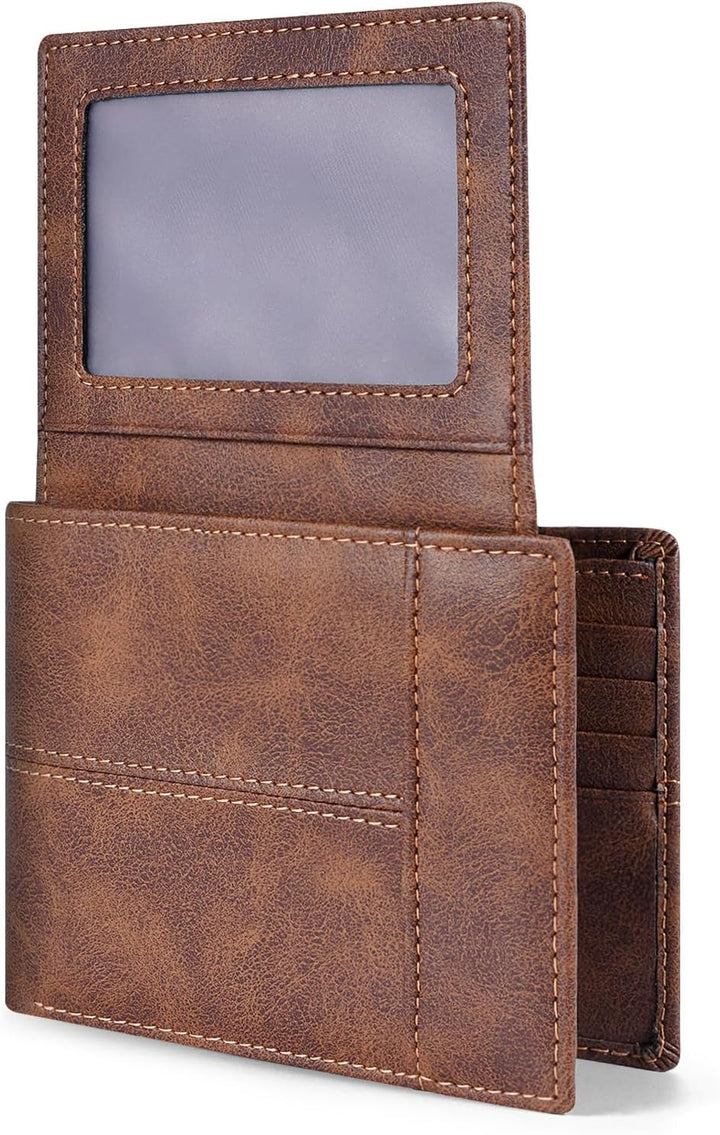 Swallowmall Billetera de cuero plegable para hombre con bloqueo RFI...