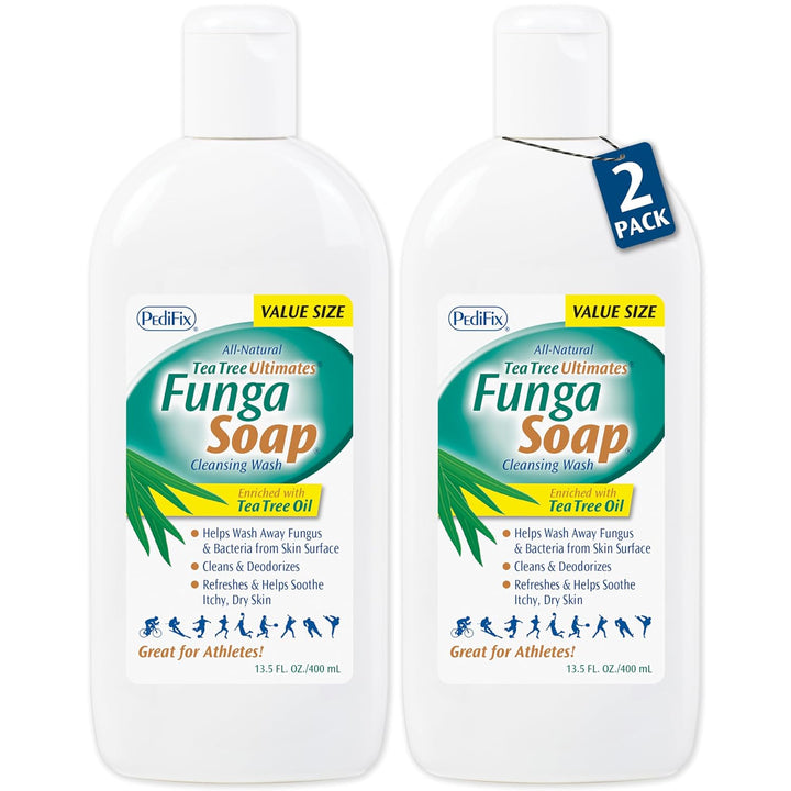 Pedifix FungaSoap - Jabón limpiador, 13.5 onzas líquidas, paquete d...