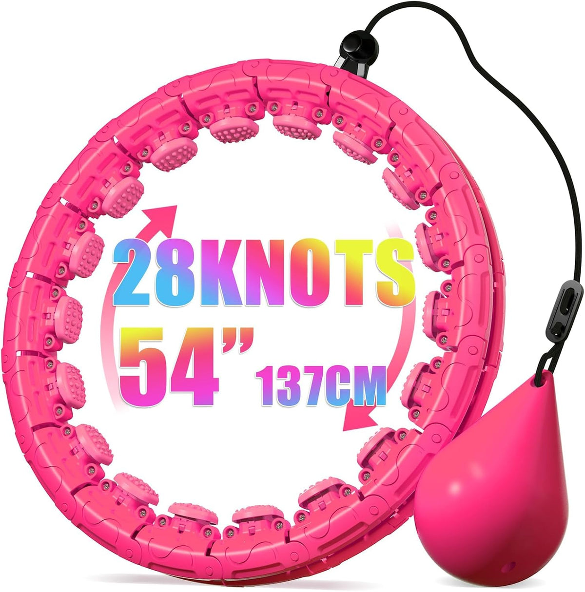 Infinity Hoop,2 en 1 Adjustable Fitness Hoop para Women Beginners