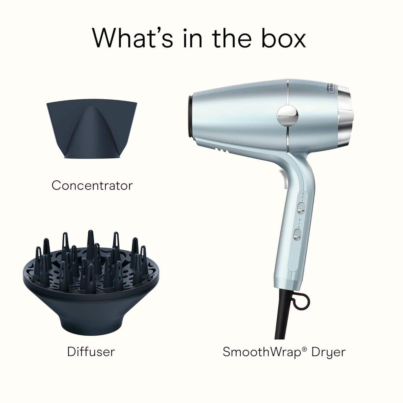 INFINITI PRO CONAIR SmoothWrap Secador de Cabello, Secador con Acce...