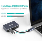 Atolla Adaptador USB C a HDMI 4K a 30Hz - Puertos de alta velocidad VGA y USB 3.0 de 1080P + PD de 60 W para MacBook Pro y más dispositivos tipo C