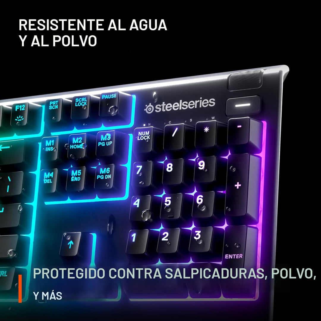 SteelSeries Apex 3 RGB - Teclado para videojuegos - Iluminación RGB...