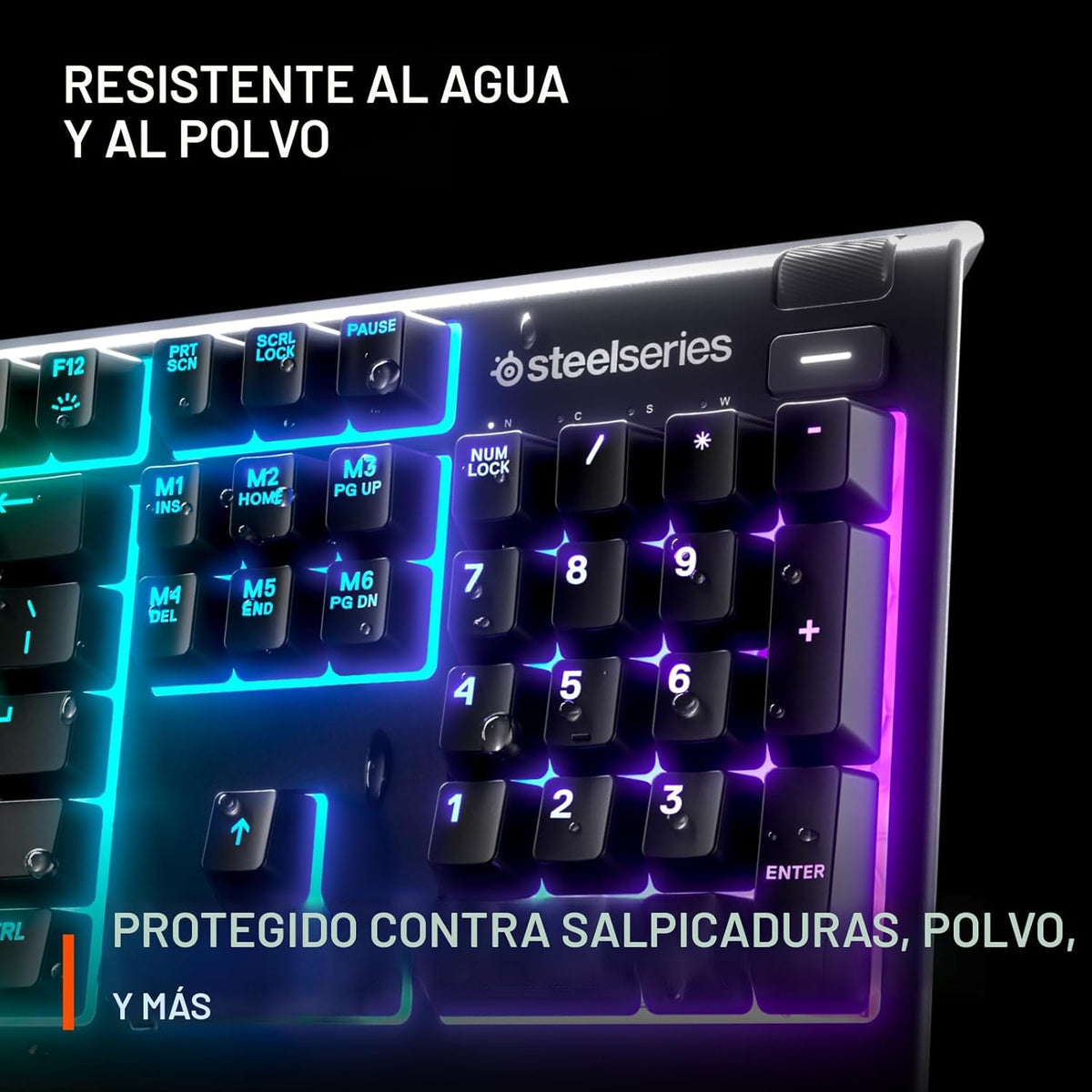 SteelSeries Apex 3 RGB - Teclado para videojuegos - Iluminación RGB...