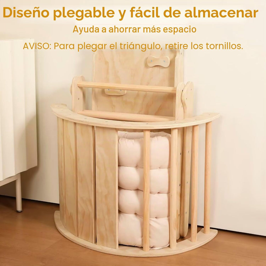 Pikler - Juego de triángulos con cojín, 7 en 1, juguetes de escalada para